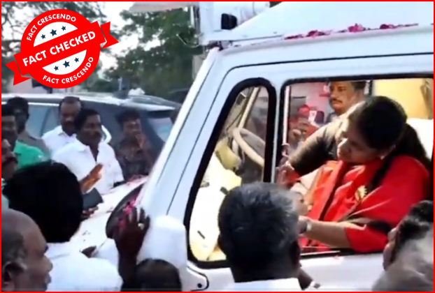 வாக்கு சேகரிக்கச் சென்ற கனிமொழி விரட்டியடிப்பு என்று பரவும் வீடியோ உண்மையா?